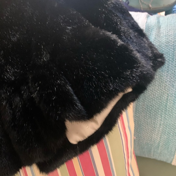 Kate Spade black fur jacket:  bow peplum-medium - Picture 13 of 14